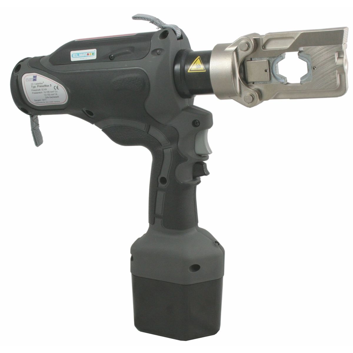 PressMax 5 Set Battery-operated Hydraulic Crimping Tool in a Case, 52kN, DIN hex. 6-185mm²