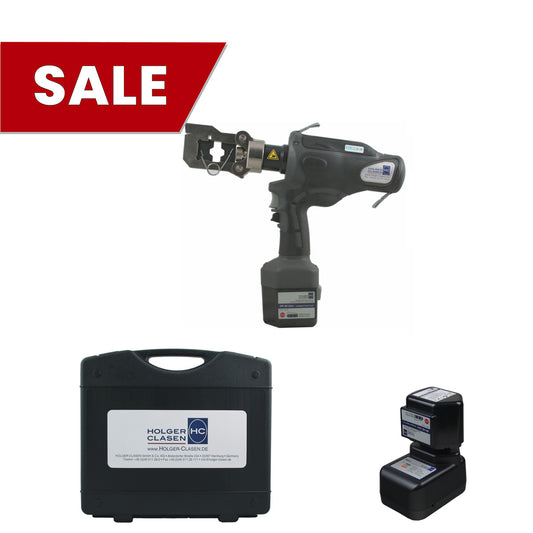 PressMax 6-Set Akku-hydraulisches Presswerkzeug im Koffer, 60kN, DIN Sechskant 10-240mm²