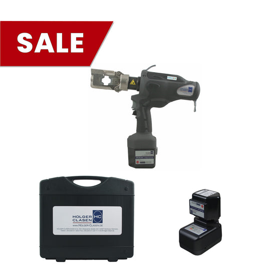 PressMax 5 Set Battery-operated Hydraulic Crimping Tool in a Case, 52kN, DIN hex. 6-185mm²