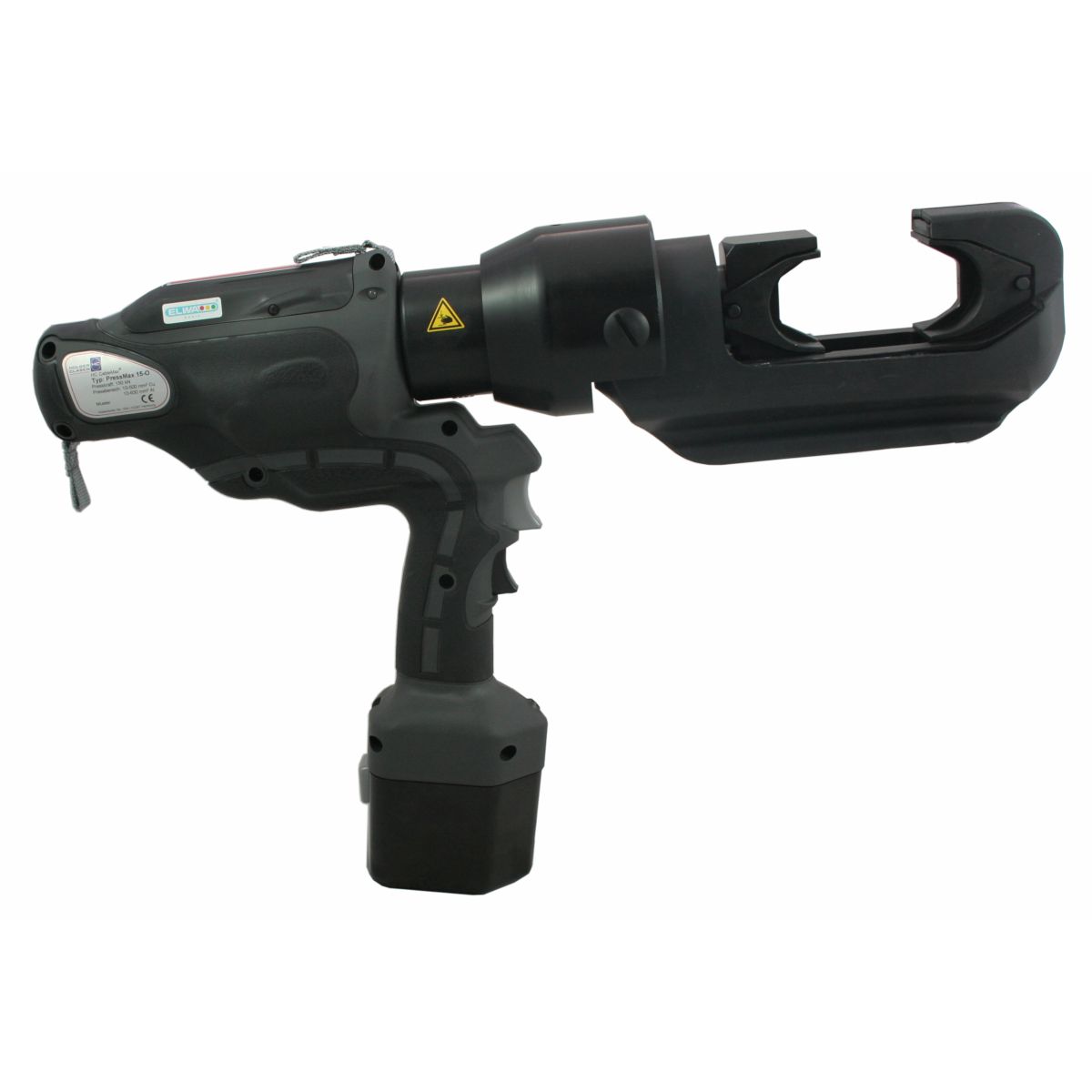 Holger Clasen PressMax 15-O Set Battery-operated Hydraulic Crimping Tool in a Case, 134kN, DIN hex. 10-630mm²